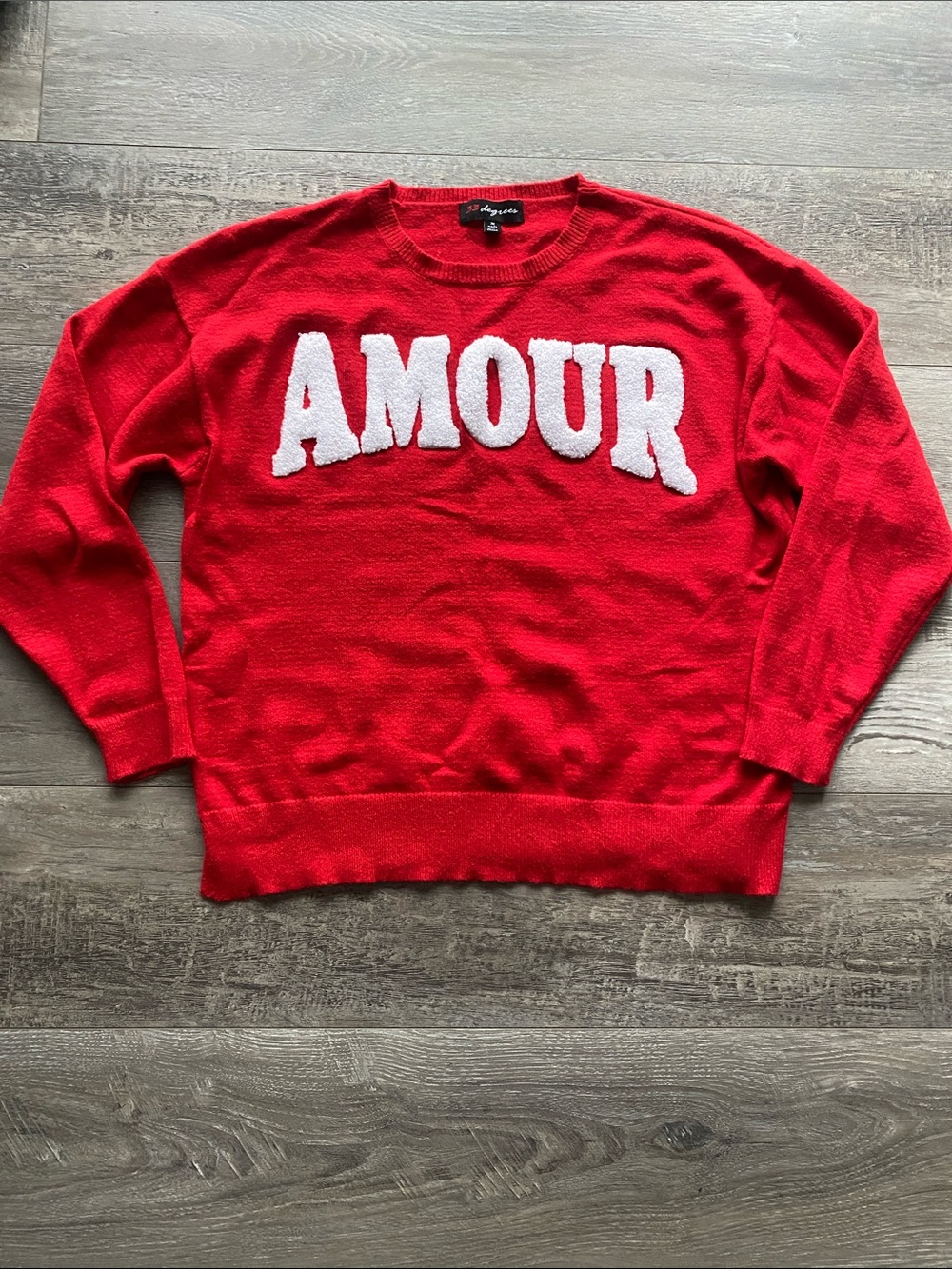 32 Degrees Amour Red Crewneck Sweater Womens Sz Medium